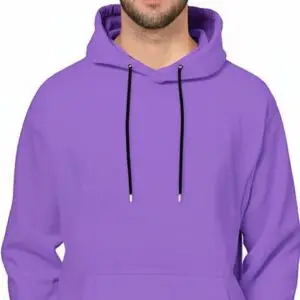 Men's Classic Purple Pullover Hoodie - Comfortable & Stylish