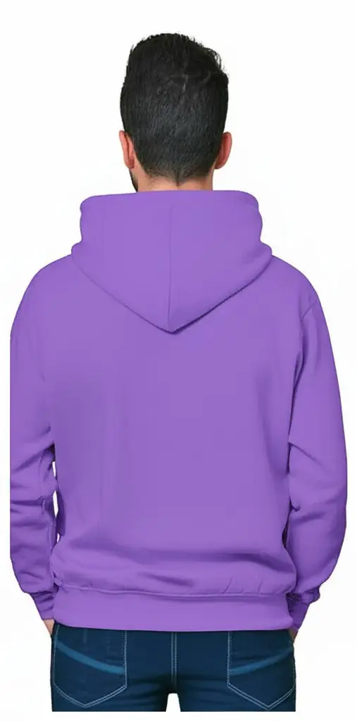 Men's Classic Purple Pullover Hoodie - Comfortable & Stylish - Image 2