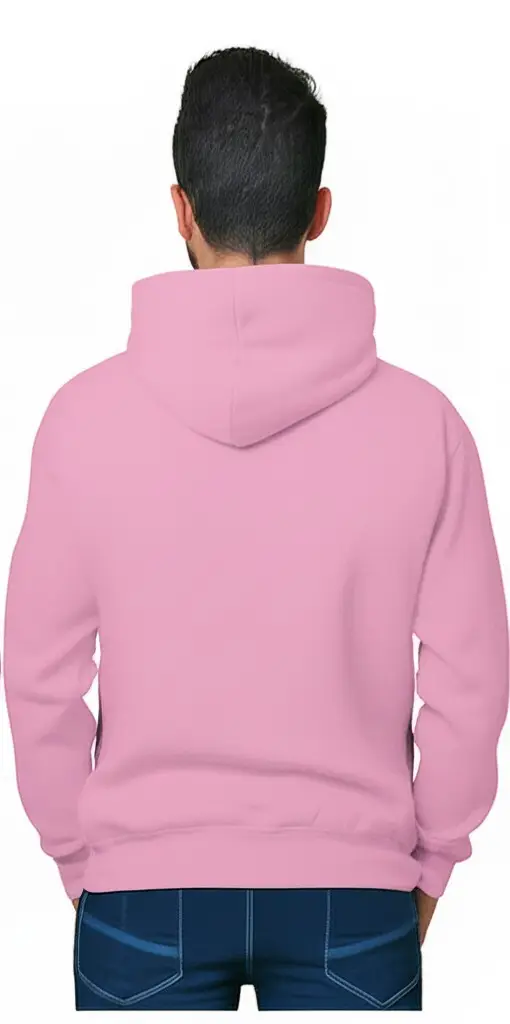 Men's Classic Pink Pullover Hoodie - Comfortable & Stylish - Image 2