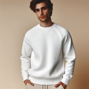 Men's Premium Off-White Crewneck Sweatshirt