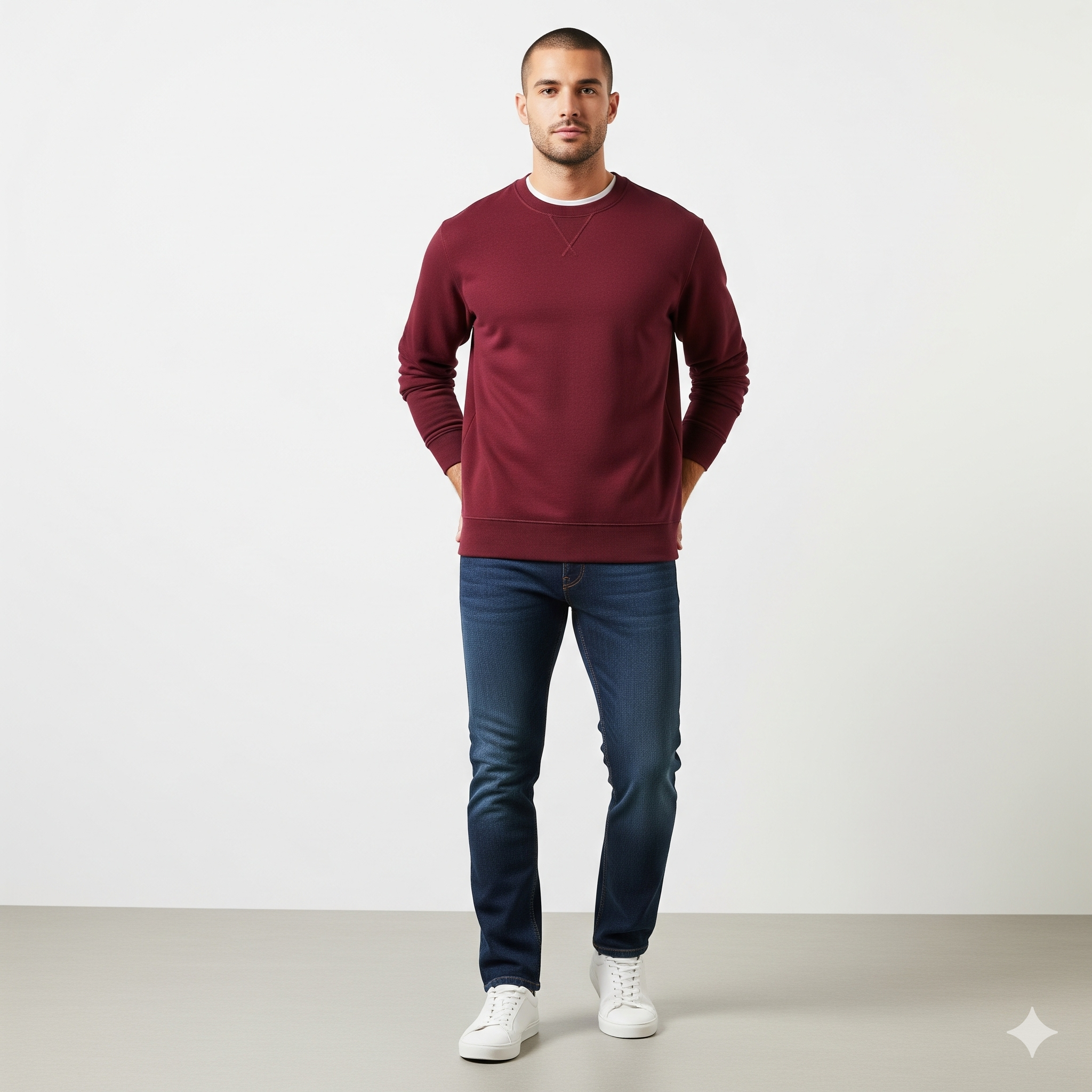 The Essential Maroon Crewneck Sweatshirt