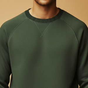 Men's Classic Raglan Sleeve Crewneck Sweatshirt - Dark Olive Green