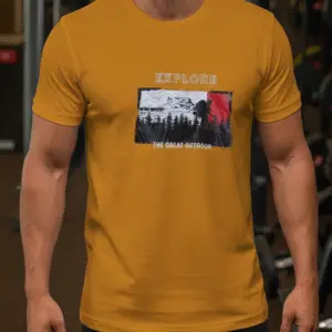 "Explore The Great Outdoor" Premium Mustard Yellow T-Shirt
