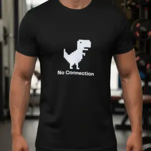 "No Connection" Graphic Black T-Shirt – Unisex (XS–XXL)