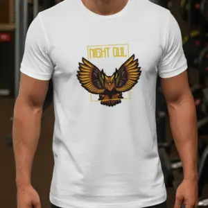 Creative "Night Owl" Unisex T-Shirt  - Bold Owl Graphic Crewneck