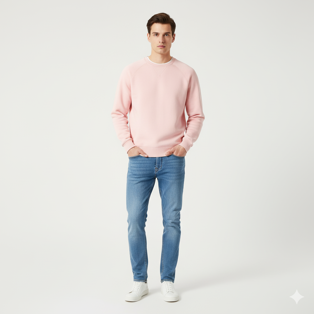 The Essential Pastel Pink Crewneck Sweatshirt