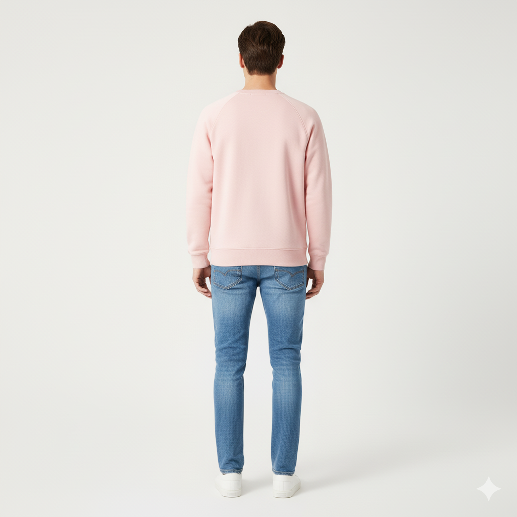 The Essential Pastel Pink Crewneck Sweatshirt - Image 3