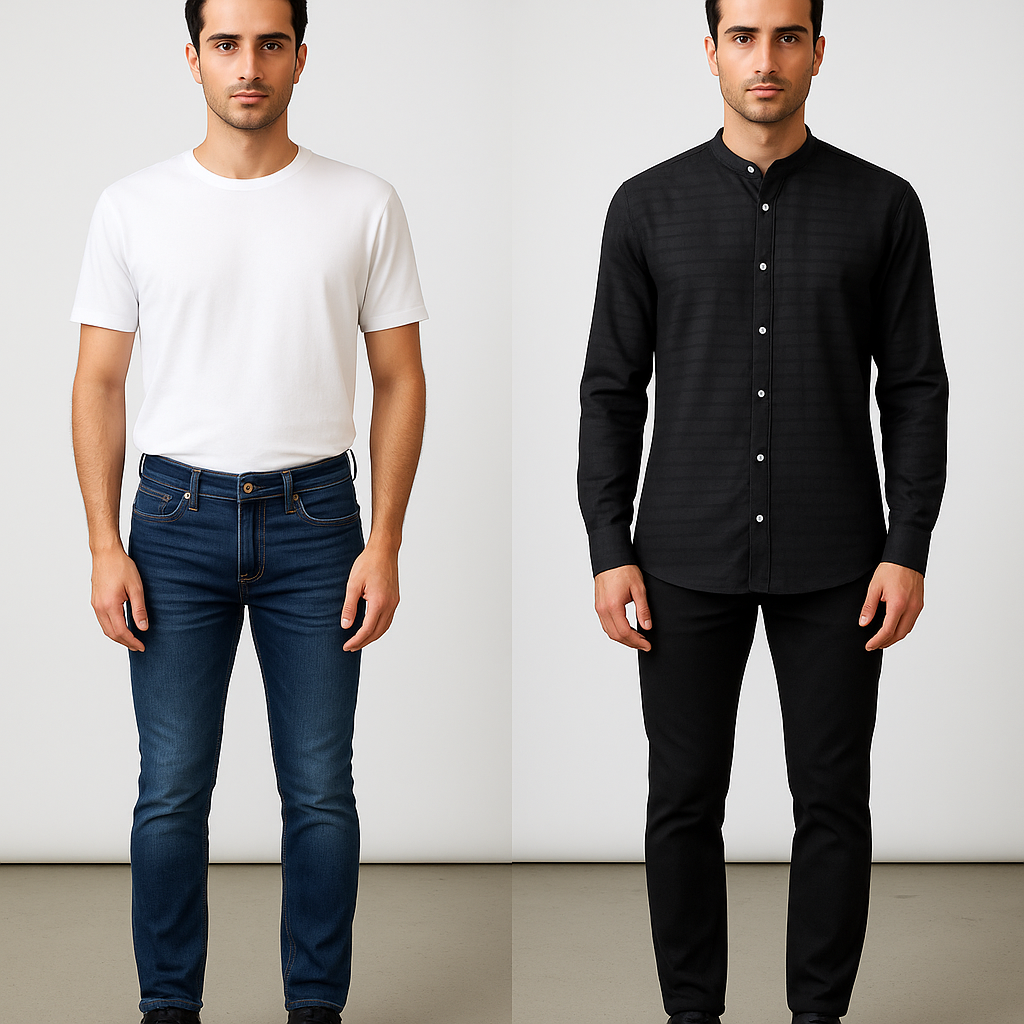 Mens’ Denim With Any Shirt Combo