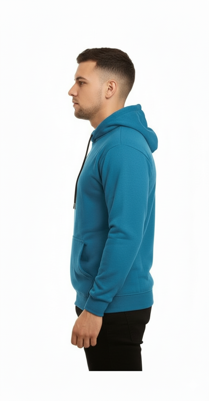 Men's "Believe" Teal Blue Graphic Hoodie - Image 2