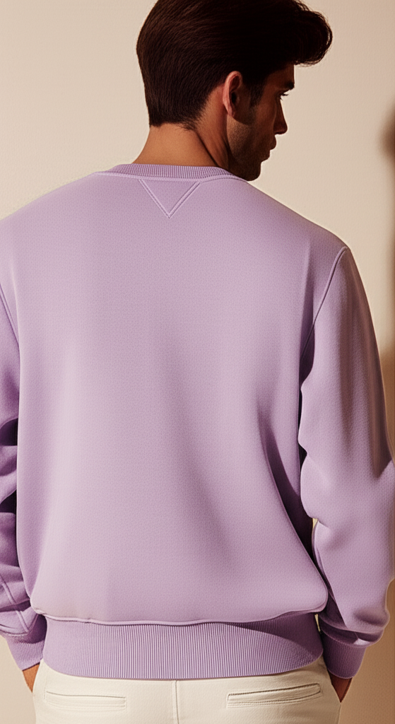 Lavender 'Believe' Graphic Crewneck Sweatshirt - Image 3