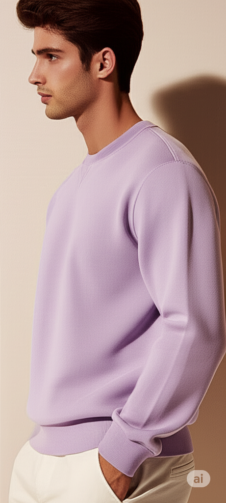 Lavender 'Believe' Graphic Crewneck Sweatshirt - Image 2