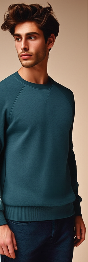 Blue 'Believe' Graphic Crewneck Sweatshirt - Image 2