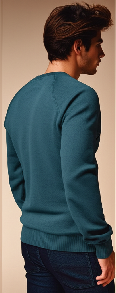 Blue 'Believe' Graphic Crewneck Sweatshirt - Image 3