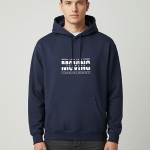 Men's "Just Keep Moving Forward" Navy Blue Hoodie