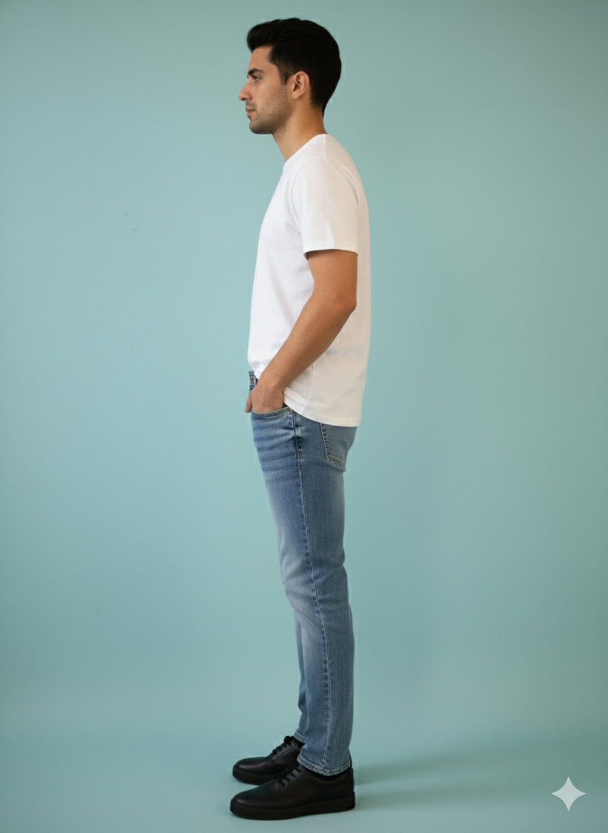 The Perfect Fit for Every Man- Blue Slim Fit Denim - Image 2