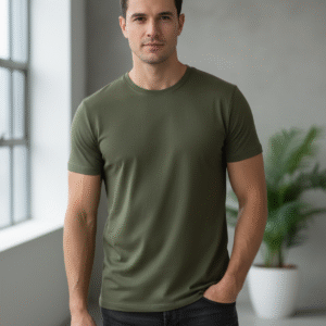 Men's Premium Slim-Fit Cotton Blend T-Shirt | Soft & Breathable Basic Tee