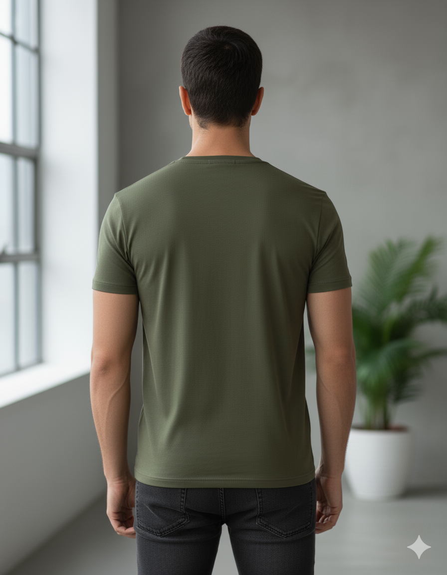 Men's Premium Slim-Fit Cotton Blend T-Shirt | Soft & Breathable Basic Tee - Image 3